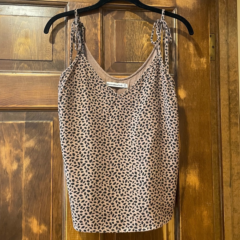 Abercrombie & Fitch Animal Print V Neck Tank Top